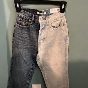 Pacsun Half Colored High Rise Straight Jeans, Size 22